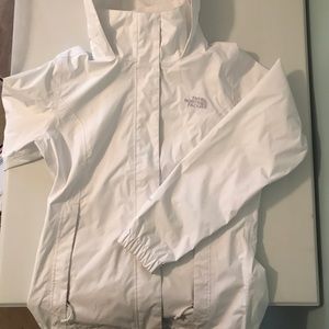 White North Face Rain Jacket